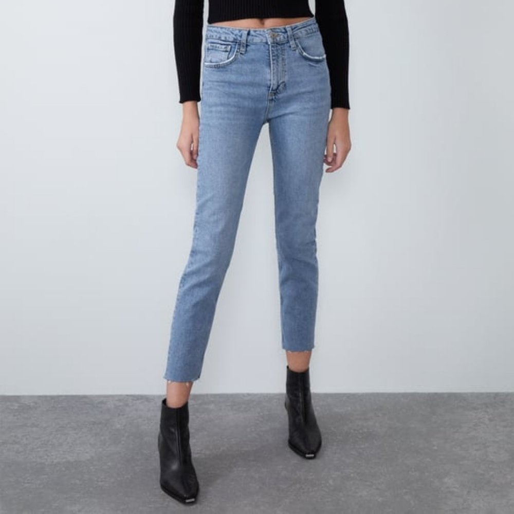 Zara Slim Fit High Rise Jeans